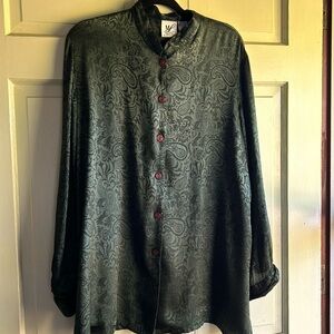 Mandarin collar blouse